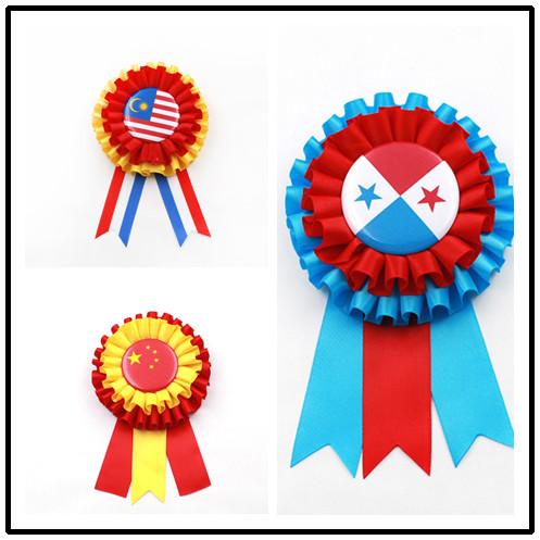 Fancy Custom Rosette Ribbons , Environmentally Friendly Decorative Satin Ribbon
