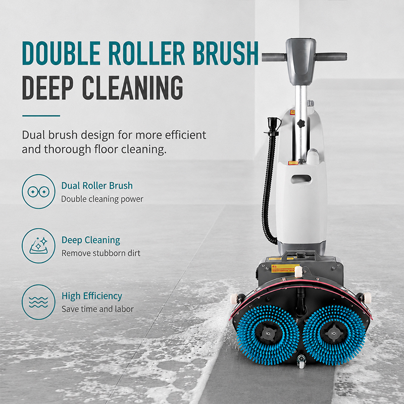Low Noise Battery Powered Floor Cleaning Machine Wireless Electric Commercial Marble Polishing Machine