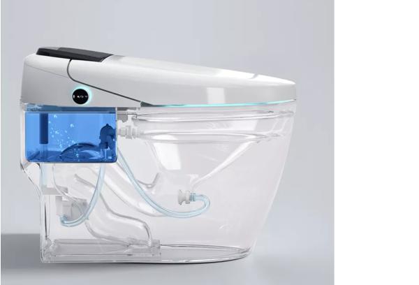 Standard Height One Piece Smart Toilet Elongated 90mm PP Soft Closing