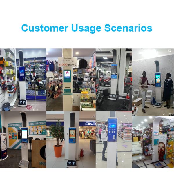 Self Service Health Kiosk Height Weight and Blood Pressure Scale for Pharmacy Body Composition Analyzer Machine