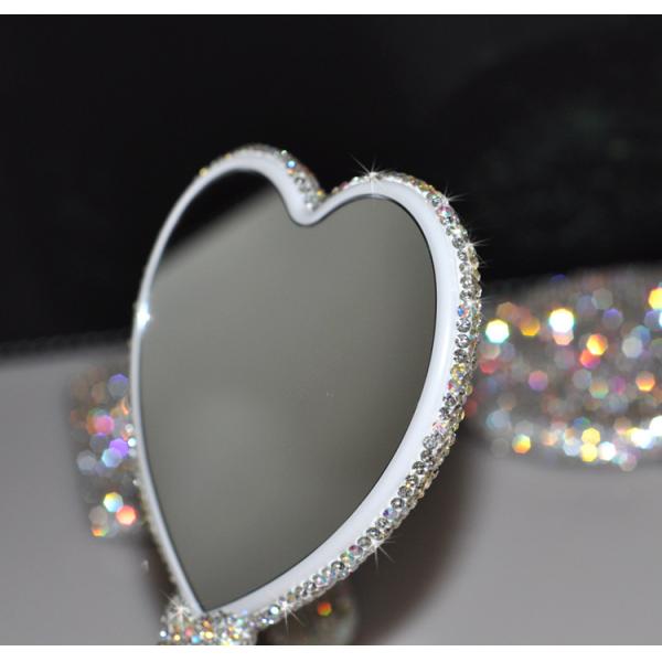 Small Diamond Makeup Portable Magnifying Mirror Light Up For Travel