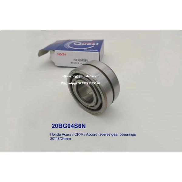 20BG04S6N Honda Acura CRV Accord Реверсные подшипники Двухрядные шаровые подшипники 20x48x24 мм
