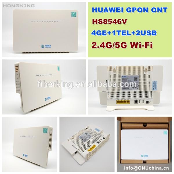 Маршрутизатор модема блока hs8546v huawei сети оптического волокна wifi 4ge 1el 2usb FTTH huawei hs8546 2.4g 5g двойной