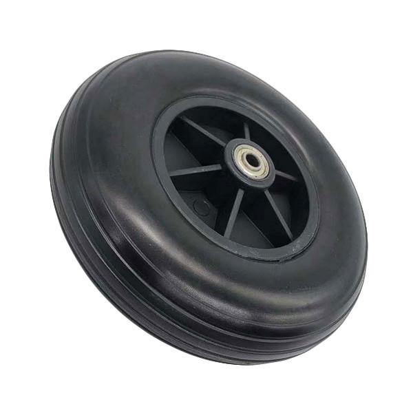 PU Foam And PP Core Front  Wheelchair Castor Wheel 8inch 200mm Black Grey