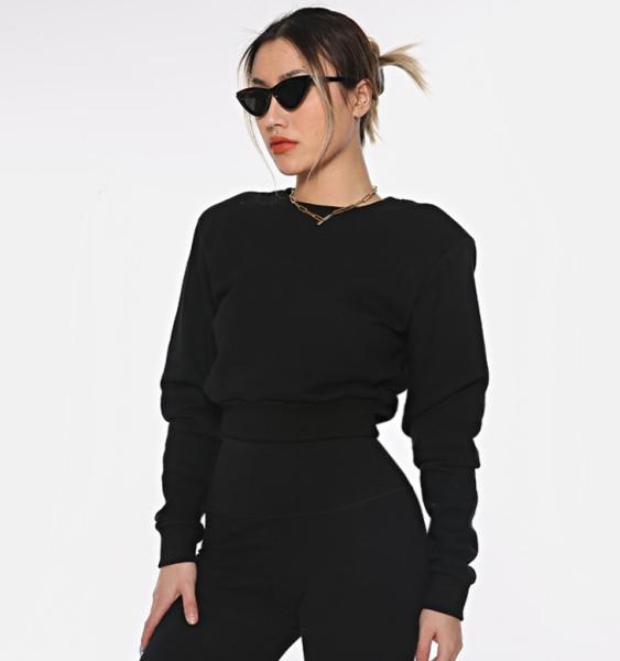 Camiseta gráfica desproporcionado lisa do algodão gráfico da camiseta de Crewneck para mulheres
