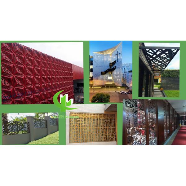 Металлическая алюминиевая фасадная панель с узором облицовки фасада для фасадной завесной стены с алюминиевой панелью толщиной 3 мм