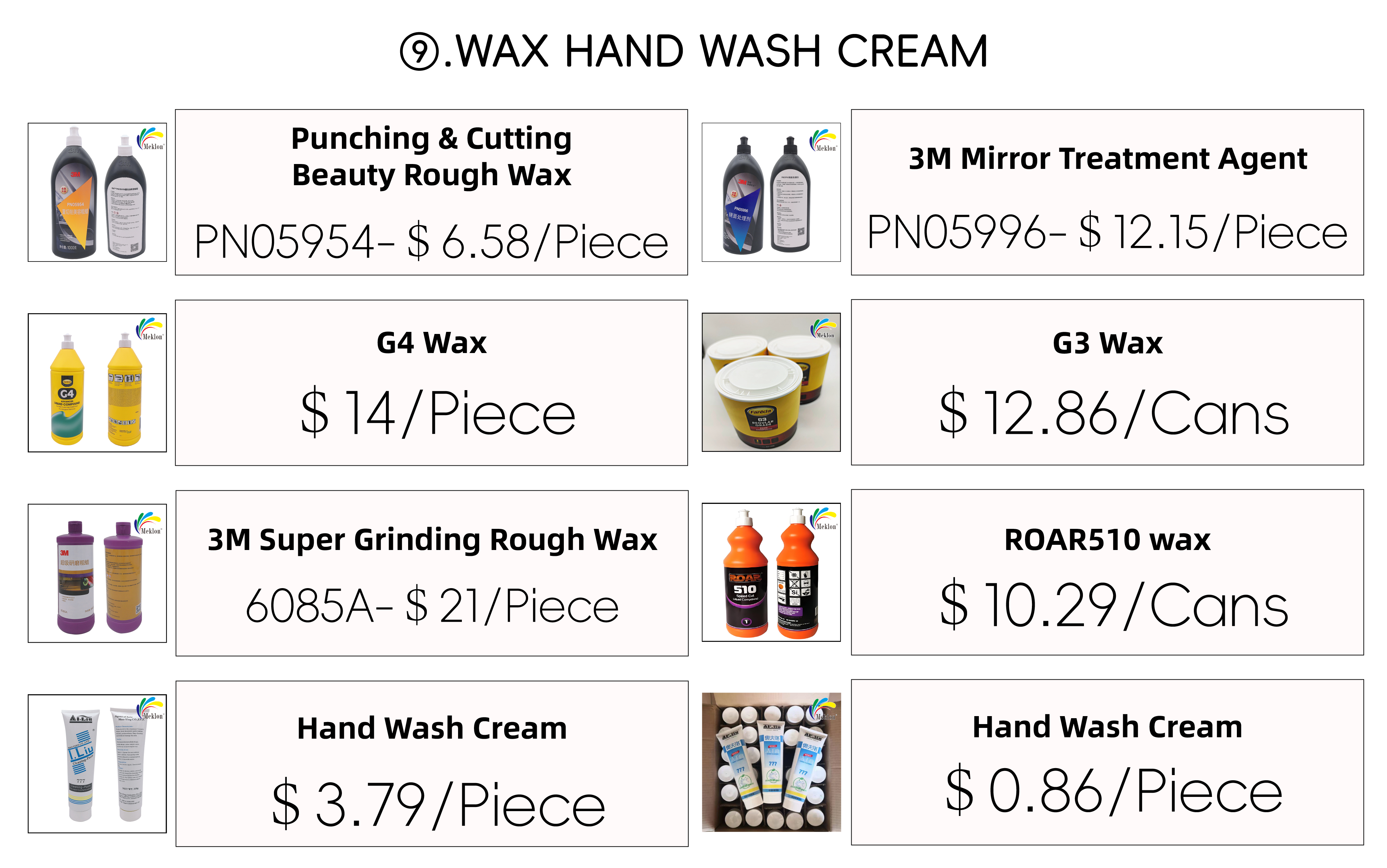 Meklon Car Wax Offers A Variety Of Manufacturers For Wholesale And Value Sharing