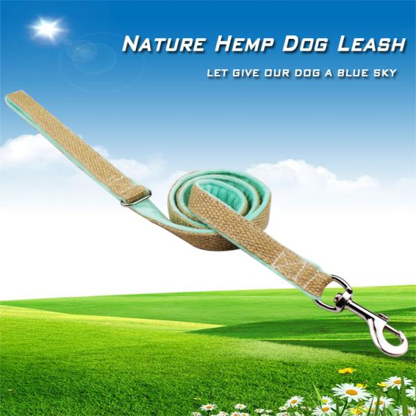 Nature Hemp Personalized Dog Collar Leash Set 100% Cotton Material