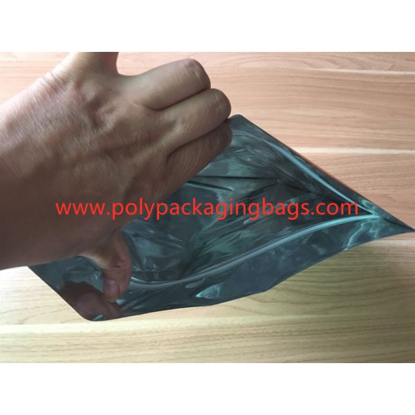 Gold PET Composite CPP Standing Foil Ziplock Bags For Powder ,  Herbs