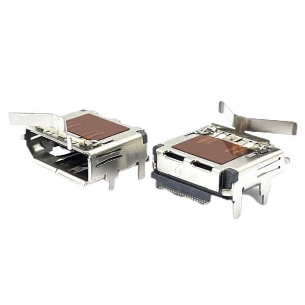ODM DisplayPort PCB Mount USB Connector Female Nickel Plated 50u