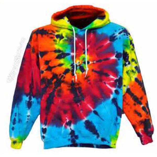 Cheapest custom new design plain cotton pullover fitness bulk wholesale tie dye hoodie