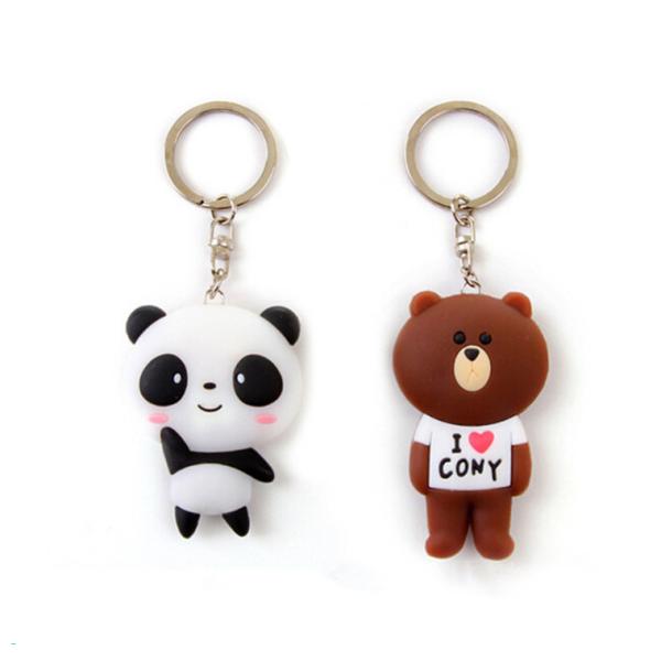 3D Soft Silicone Rubber Anime PVC Keychain Holder Personalized Full 3D BPA Free