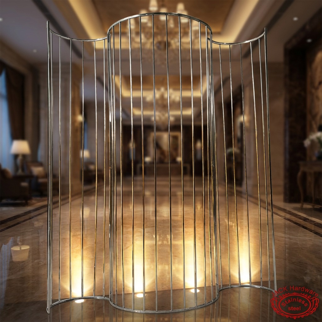 WENDING Silver Wave-Curve Vertical Tube Mirror Backdrop Screen – S-Shape Flowing Stage Wall