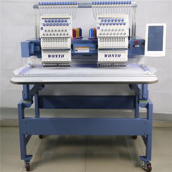 WONYO 2 Head Computerized Apparel Textile Cap Flat Embroidery Machine