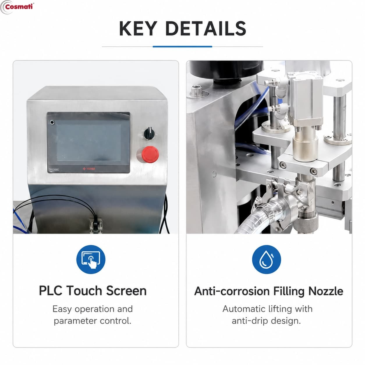 Single Nozzle Piston Filling Machine High Viscosity Cream Ketchup Sauce Filler