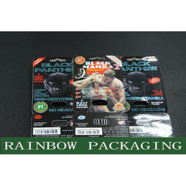 Черные таблетки секса Mambar упаковывая упаковку карты волдыря черной пантеры выполненную на заказ