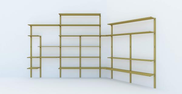 Estantería de supermercado 1500mm Estante de exhibición modular