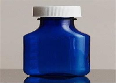 Incluso botellas líquidas plásticas de la medicina del grueso, botellas líquidas azules de la prescripción de 3 onzas