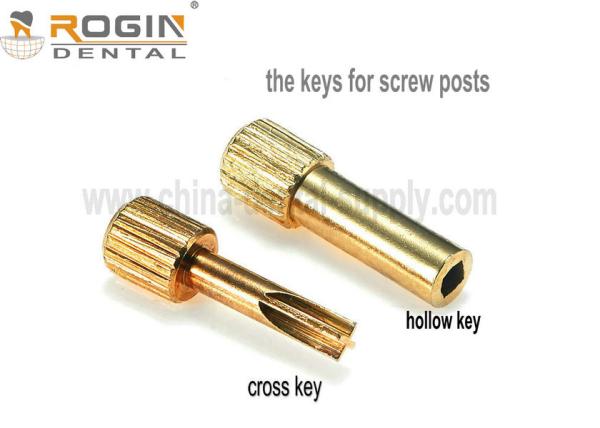 Titanium / Gold Plated Dental Screw Post 120/ 240 Pcs With Refill Screw Posts