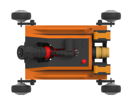 Портативный 160 мм пожарный робот электрическое колесо типа четырёхколесный привод