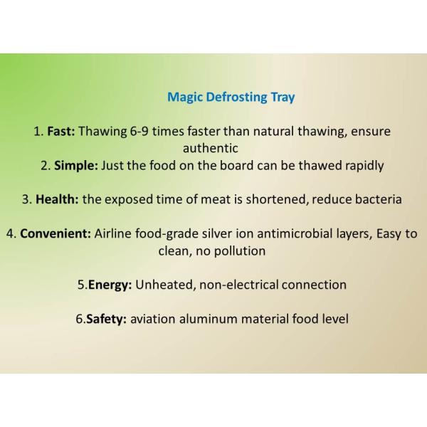 New Design HealthySeaFood Mini Aluminium Material Magic meat quick Thawing Defrosting Tray