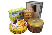 Biscoito Tin Box Bling Printed do quadrado da espessura do OEM 0.3.5mm