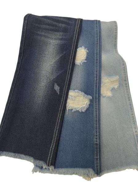 High quality 90%Cotton No stretch Cotton Polyester Rayon DARK INDIGO 7*7 Denim fabric  JSD3359 for fashion jeans