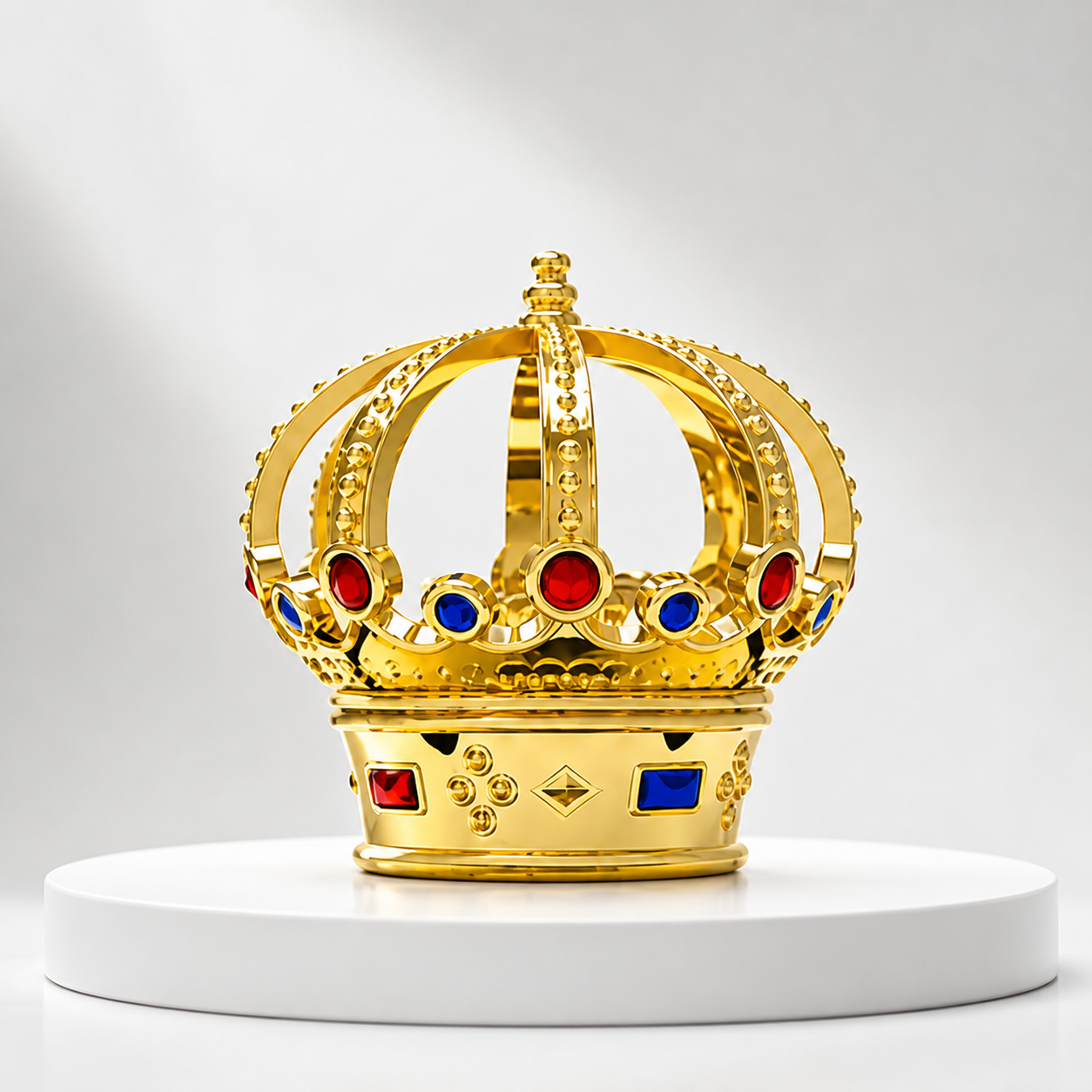 Noble Royal Crown Gem‑Accented Zamac FEA15 Perfume Cap, Gold‑Plated Zinc Alloy Decorative Bottle Top