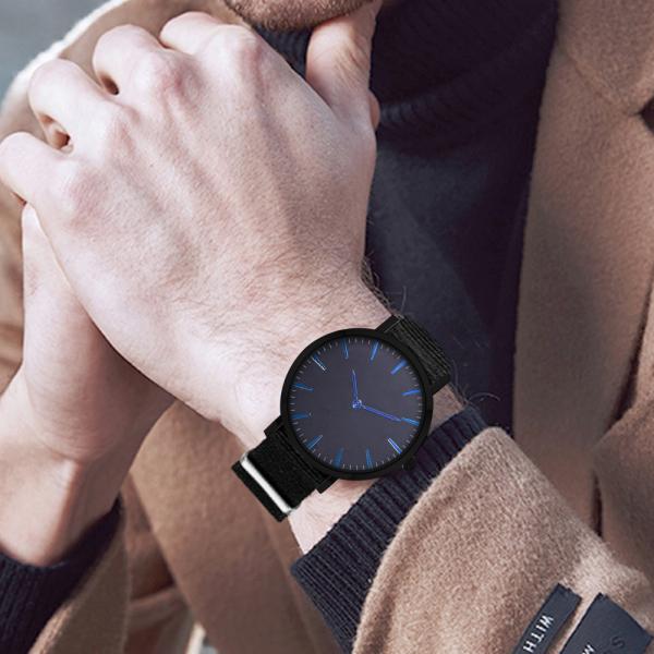 38mm Case Stainless Steel Watches Unisex Nylon Strap GL33 Movement