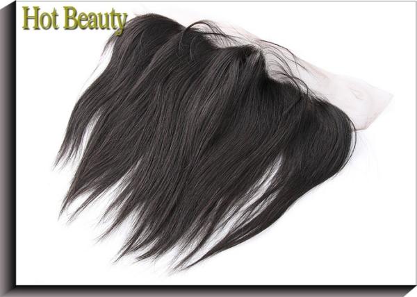 Natural Black Top Closure Straight Hair Ear to Ear Lace Frontal Human Hair Material