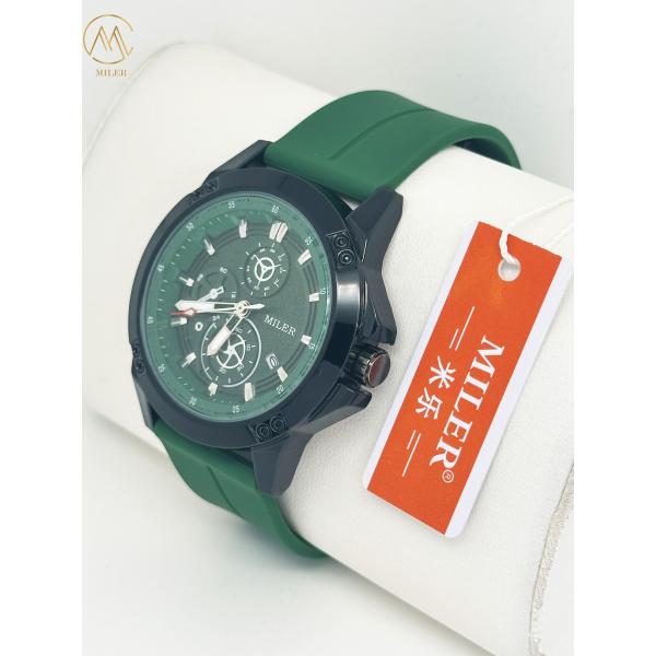 MILER Watch 1005 Sports Silicone Band Calendar 3ATM Waterproof Watch Quartz Movement
