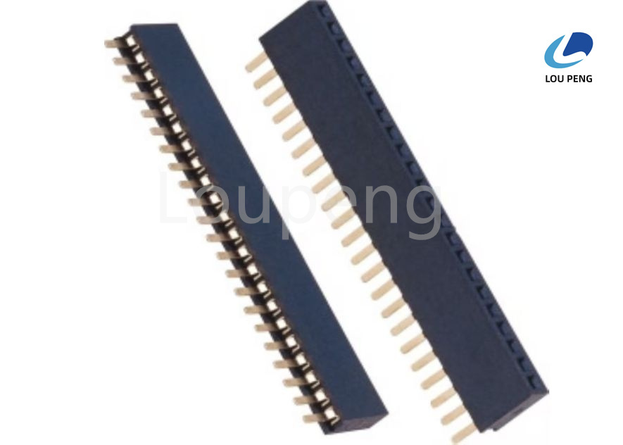 Standard PA6T Female Pin Header Connector Featuring Withstanding Voltage AC 500V Ideal for Electronic Circuit Board Connections and Industrial