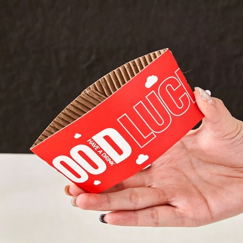 Coffee Cup Sleeves With Corrugated Paper For Hot Beverage Packaging