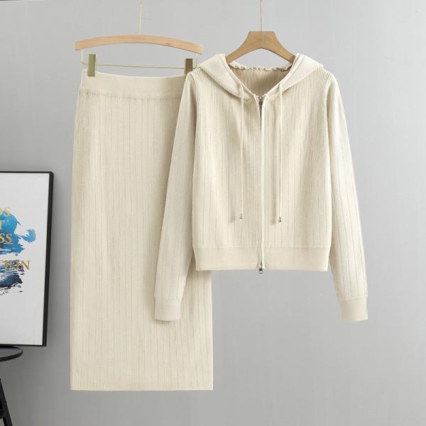 Stay Cozy and Fashionable with Women s Sweaters in Top And Skirt Set Style Hot diamond cardigan jacket for women