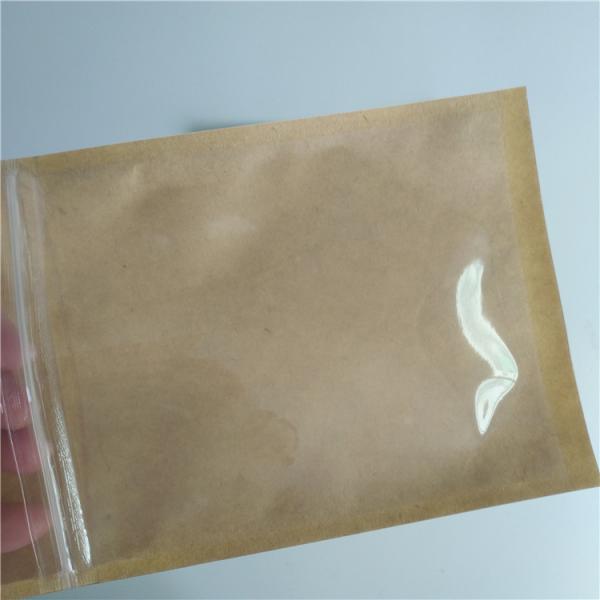 Bens recicláveis dos sacos de papel feitos sob encomenda do descanso do saquinho do café da semente da cereja com janela