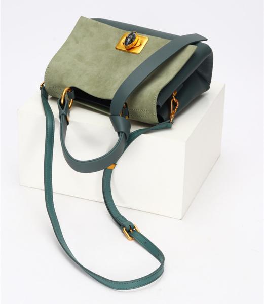 Two-tone Women Handbags Fashion Cowhide Tote Bags Genuine Cow Leather Bag