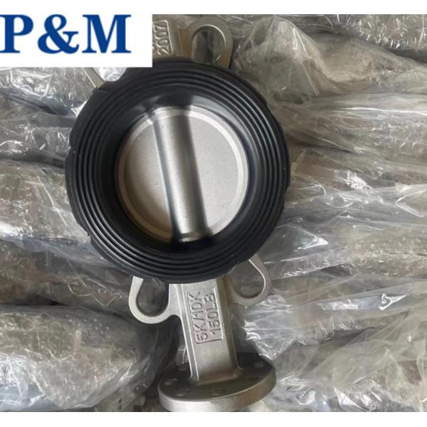 China ASTM A351 CF8/CF8M stainless steel ANSI standard wafer butterfly valve
