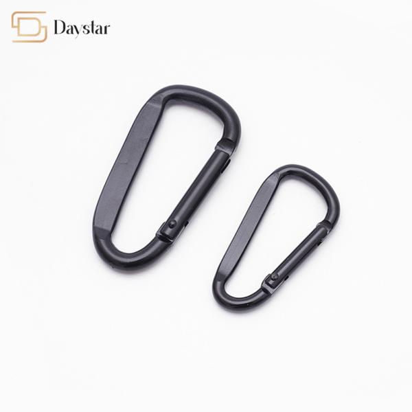 Hiking Accessories Heavy Duty Carabiner Spring Snap Hook , Keychain D Shape Buckle
