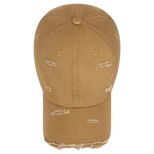 Fashion Khaki Outdoor Hat 6 Curved Visor Panel Baseball Cap With Lower Price
