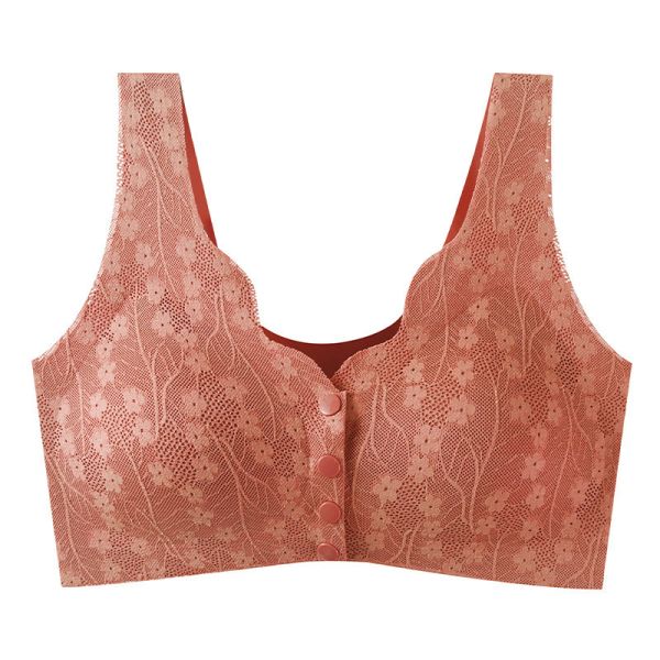 2025 New Arrival Front Closure Bra for Women Lace Seamless Women Sporty Wire Free Middle Age Ladies Women Bra