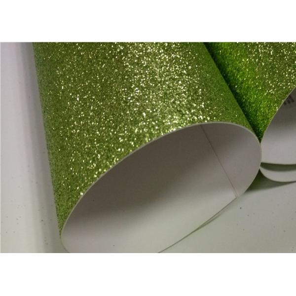 300g Green Glitter Paper , Scrapbooking Double Sided Glitter Cardstock