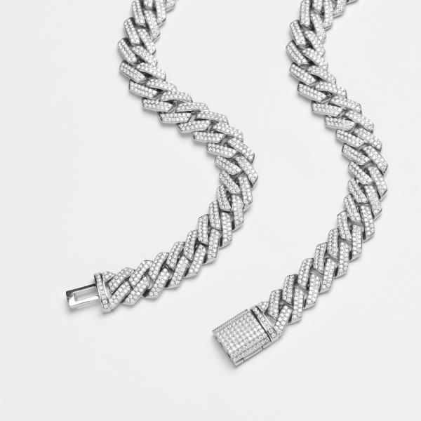 Тон 2 хмель Moissanite 20 дюймов тазобедренный приковывает 2 цепь связи тона 14mm кубинськую