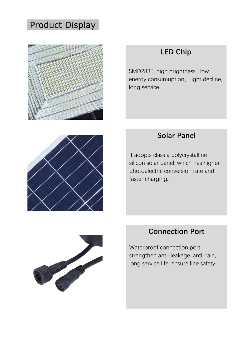 на открытом воздухе солнечный свет потока светов 150W 300W СИД 200W солнечный