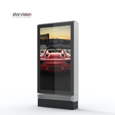 Free Standing 5000hours Life OOH Display Digital Totem Display 2500Nits