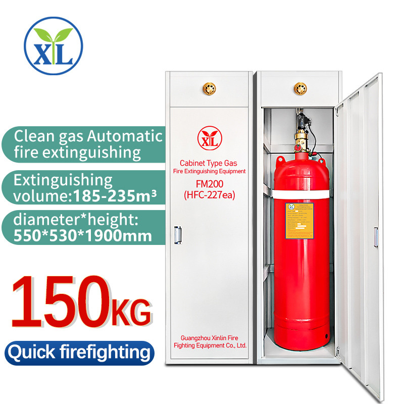 Огневой шкаф класса 3 оборудование ISO одобренный Hfc-227ea 150L красный цвет стального цилиндра