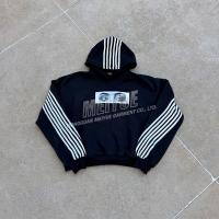 T-shirt à capuche à rayures pour hommes
