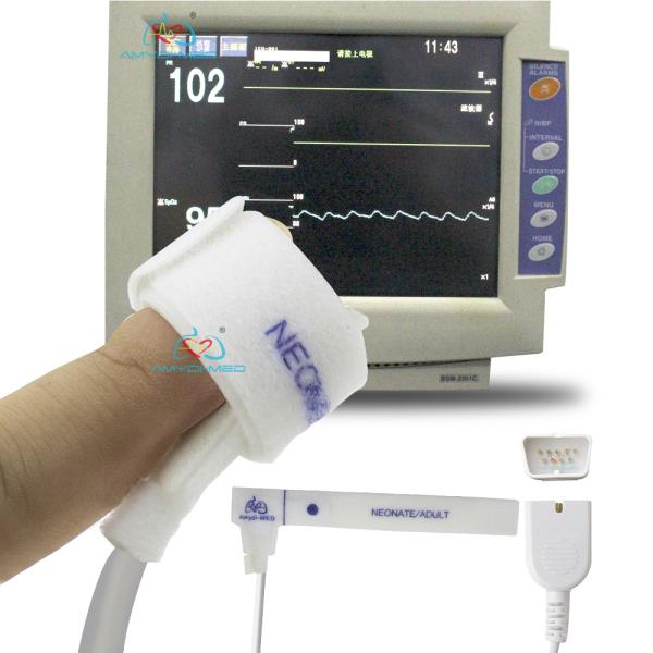 Foam Disposable Spo2 Sensor 90cm Cable Neonatal Pulse Oximeter Sensor