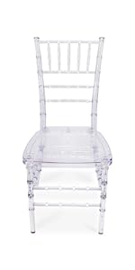 Clear Dining Chairs Crystal Transparent Seat, Modern Dining Chairs, Side Chairs for Wedding Party Event Reception