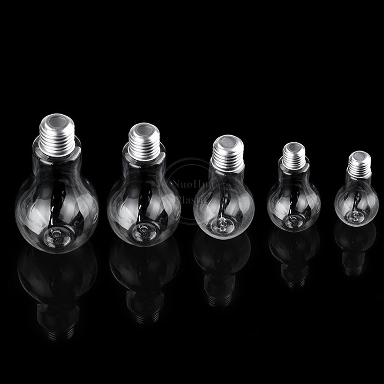 BPA Free Clear 50ML 100ML 150ML Ледяной кофе чай плоская пластиковая бутылка сока для домашних животных с алюминиевой крышкой