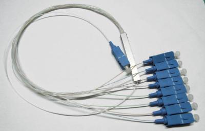 0.9mm Fiber Optic Cable Splitter For FTTX / PON Networks , 1 × 8 PLC Fiber Splitter
